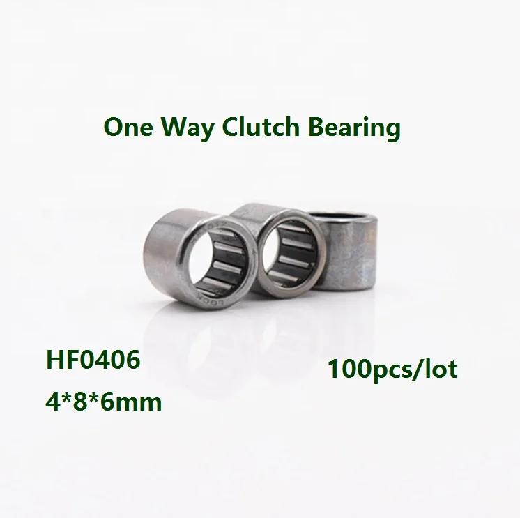 

100 шт/партия HF0406 4*8*6 мм односторонний игольчатый подшипник нарисованная чашка односторонняя муфта игольчатый роликовый подшипник 4 × 8 × 6 мм