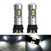 2x PW24W PWY24W Socket Car LED Bulbs Canbus Turn Signal Light Daytime Running Lights DRL Lamp Auto DC 12V Amber yellow White