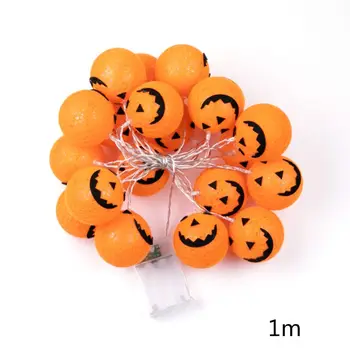 

1m LED String Smiley face Fairy Garland String Lights Battery Operated Halloween Garden Home Christmas Tree Decoration