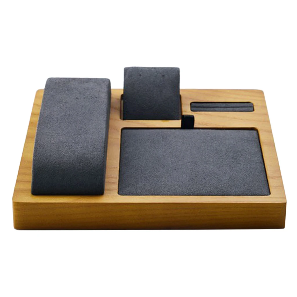 Wood Jewelry Display Stand for Ring Earrings Necklace Bracelet