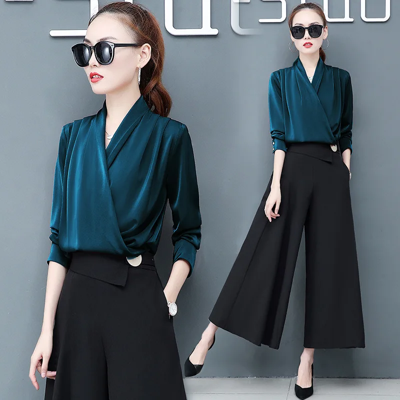 

2020 Spring And Autumn New Style Fashion Elegant Goddess-Style Business Two-Piece Set Western Style by Age Loose Pants Skirt Ear