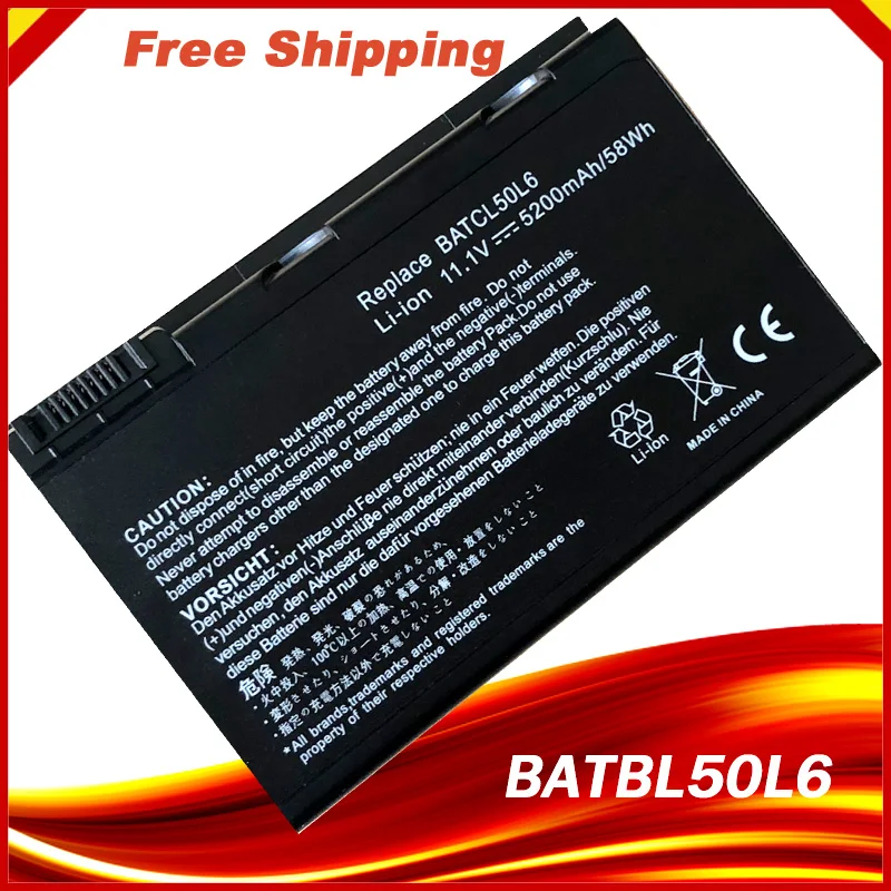 Аккумулятор для ноутбука Acer Aspire 3100 3000 3103 3690 3650 5000 5100 5101 5102 5110 5515 5610 BATBL50L4 BATBL50L6 |