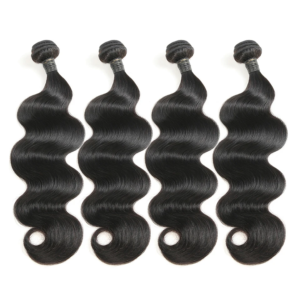 body wave human hair bundles brazilian body wave hair with lace frontal 03