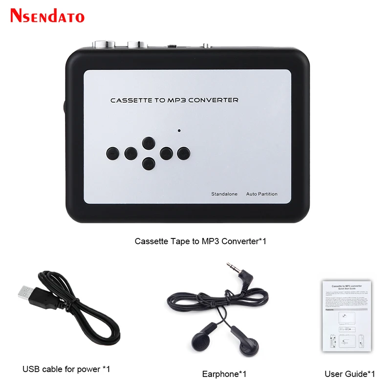 Ezcap 231 USB Cassette Tape Music Audio Player to MP3 Converter Tapes Cassette Player Recorder Save MP3 File to USB Flash/USB
