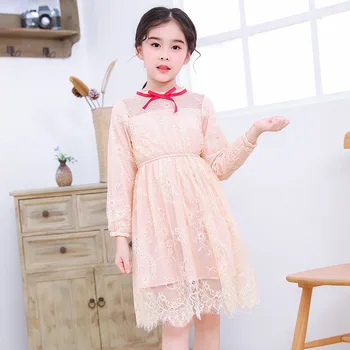 

Kids princess dress 2020 spring summer Autumn children's clothing for girls long-sleeved lace dress new Baby Girl Party costumes