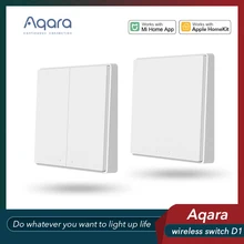 Aqara D1 Wireless Smart Switch Zigbee Fernbedienung 1/2 Schlüssel Arbeit Mit Wand Schalter Für Homekit Xiaomi Mijia Mihome APP