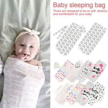 

Newborn Baby sleeping bag hair band hat set type brother and sister print sleeping bag newborn sleeping bag wholesale