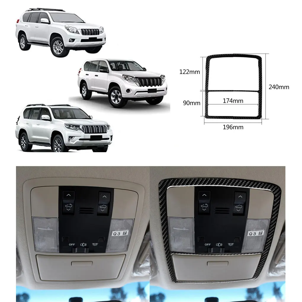 Замена для Land Cruiser Prado 2010- панель из углеродного волокна Защитная Наклейка Декор зеркало заднего вида и 2 шт