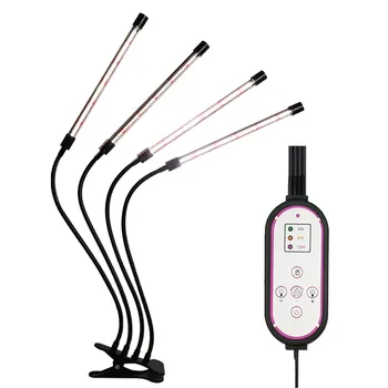 

Clip Base USB Garden 4 Head Flexible Neck Dimming Timing Grow Light Full Multipurpose Led Home For Indoor Plants