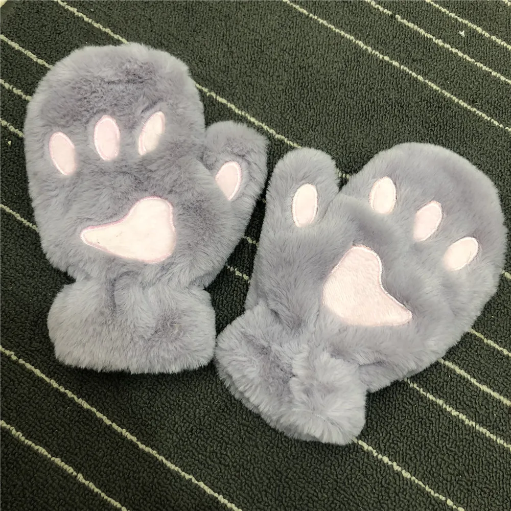 Grey gloves Новая дизайнерская детская бархатная шапка, зимняя теплая шапочка с ушками медведя, Детская ветрозащитная шапка, шарф для девочек и мальчиков, s - Цвет: Grey gloves