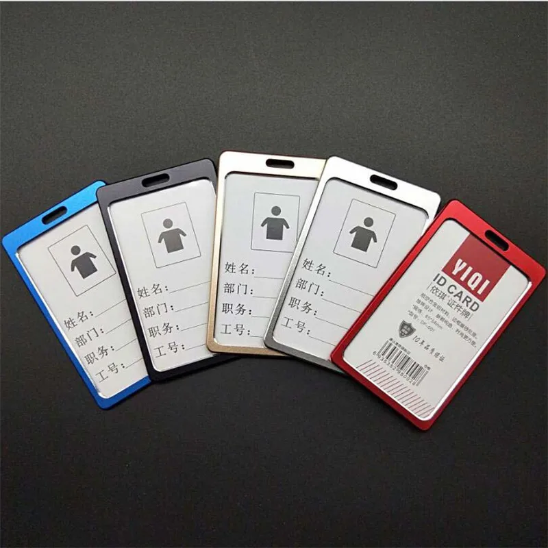 Card Holder Work Card Holders Aluminium Alloy Card Holder Employee Name ID Cover Metal Work Certificate Identity Badge Holder