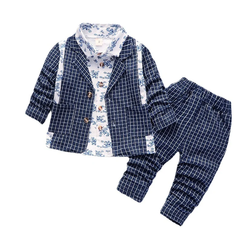 

New Spring Children Cotton Jacket Shirt Pants 3Pcs/Set Autumn Fashion Baby Boy Clothes Toddler Casual Costume Kids Sportswear