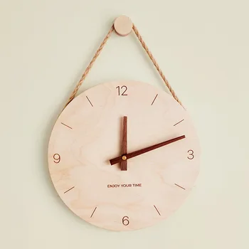 

Creative Wall Clock Wooden Nordic Japanese Hot Creative Watch Home Living Room Clock Decorative Wall Clock Digital