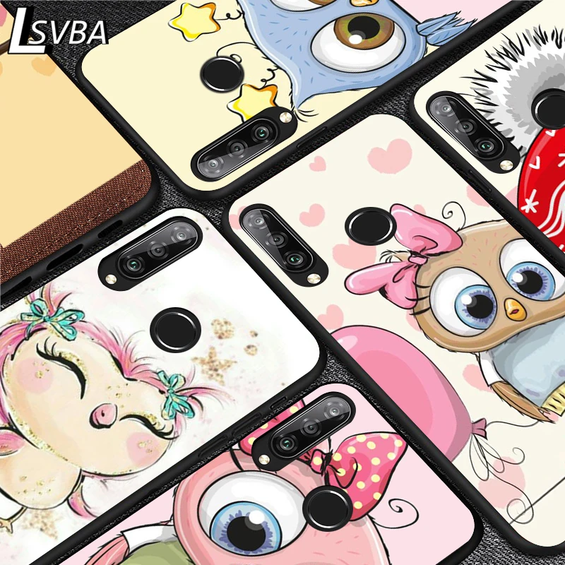 Модный мультяшный силиконовый чехол с совой для телефона Huawei P30 P20 P40 Lite E Pro P Smart Z