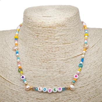 

Go2Boho Pearl Necklace Women Patchwork Enamel Tile Chocker Necklaces jewlery Bijoux Femme Collares Jewellery Kolye Gift