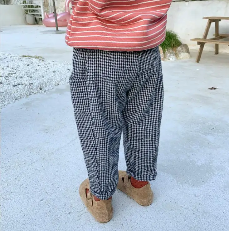 New Girls Plaid Pants Autumn Winter Fashion Girls Pants 1-6T PQ846