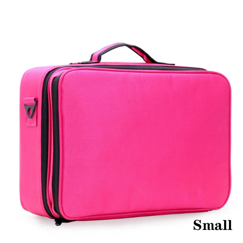 Rose red Small Распродажа, профессиональная косметичка, косметичка, органайзер для туалетных принадлежностей, женские дорожные косметички, большая вместительность, косметичка, чемоданы для макияжа - Цвет: Rose red Small