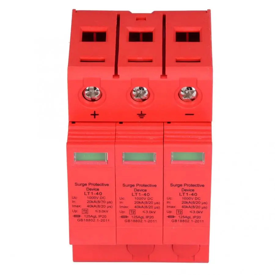 Surge Protective Device Spd 3p 3.0kv 20ka/40ka Din Rail Dc Power House