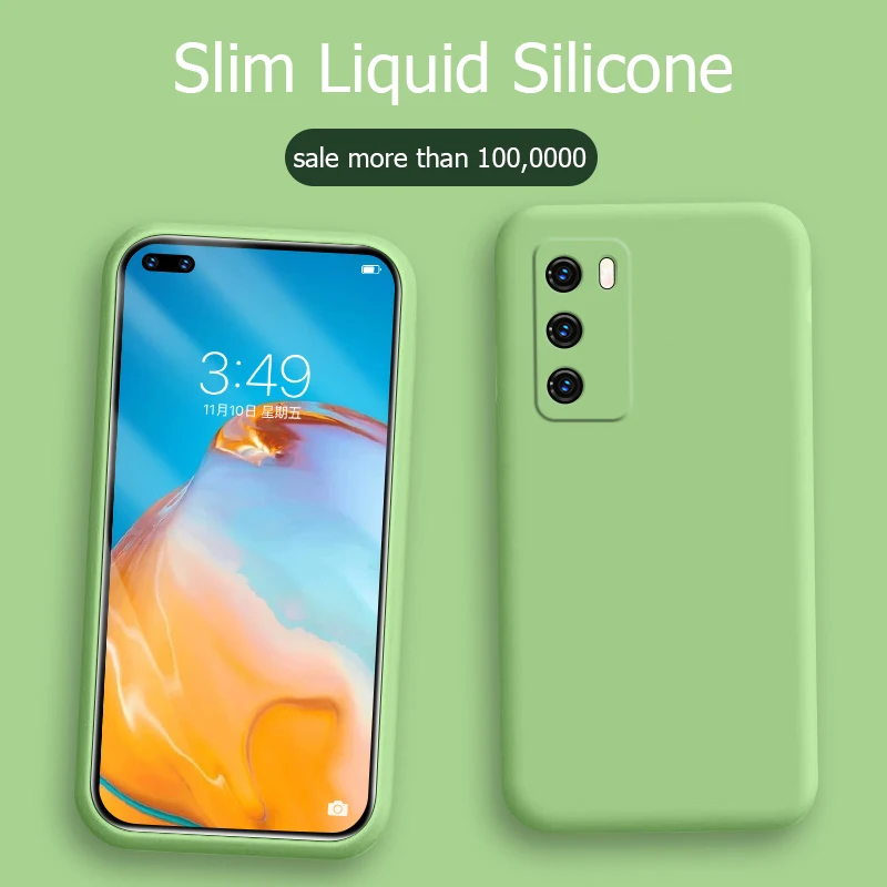 Чехол для Huawei P40 Pro Защита камеры мягкий чехол из жидкого силикона ударопрочный