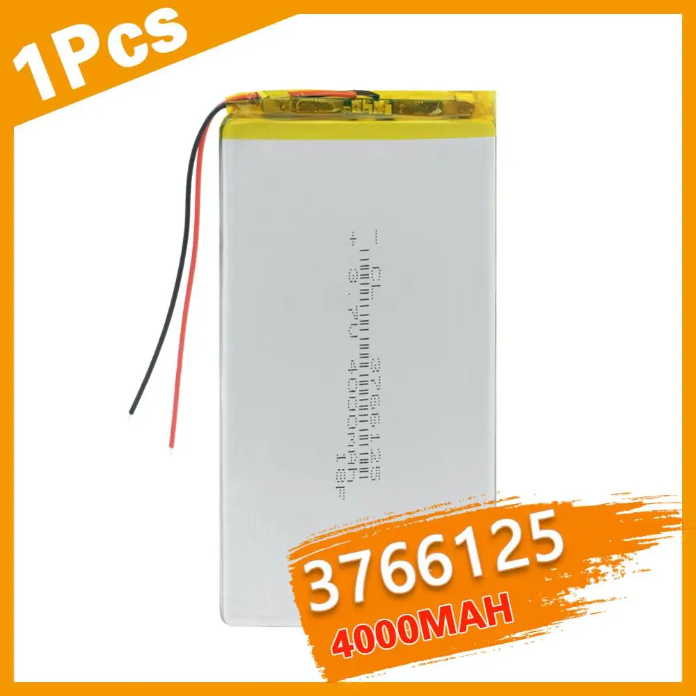 

4000mah lithium polymer 3766125 3.7 V tablet Li-Po Rechargeable battery For PC PDA DVD Tablet MID GPS Electric Toys Batteries