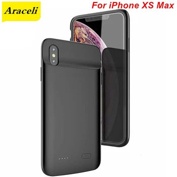 

Araceli 5000 mAh For iPhone XS Max Battery Case output Soft Silicone Cover Charging Power Bank For iPhone XS Max Battery Case