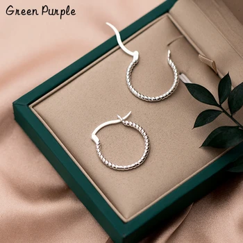 

Silver Hoops Earrings 925 Silver Jewelry Boho Korean Earrings Minimalism Brincos Pendientes Vintage Charm Earrings for Women
