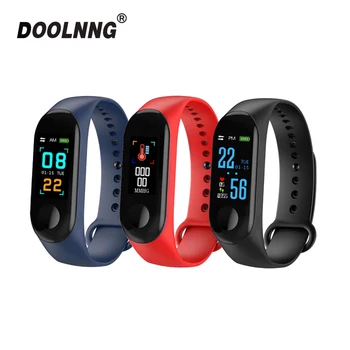 

Doolnng M3 Plus Sport Fitness Tracker Watch Smartband Smart Bracelet Blood Pressure Heart Rate Monitor Smart Band Wristband Men