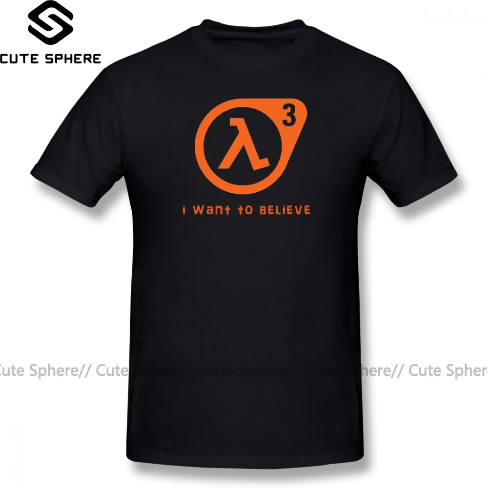 Футболка Half Life в половину меньше 3 я хочу верить футболка 100 процентного хлопка