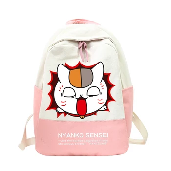 

Cat Natsume Yuujinchou Canvas Backpack Bag Zipper Messenger School Students Book Daypack Capacity Boy Travel Computer Bag