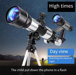60 Times Zoom Professional Astronomical Telescope Gift for Kids HD Powerful Binoculars Bak4 Lll Night Vision Tourism Apply Moon