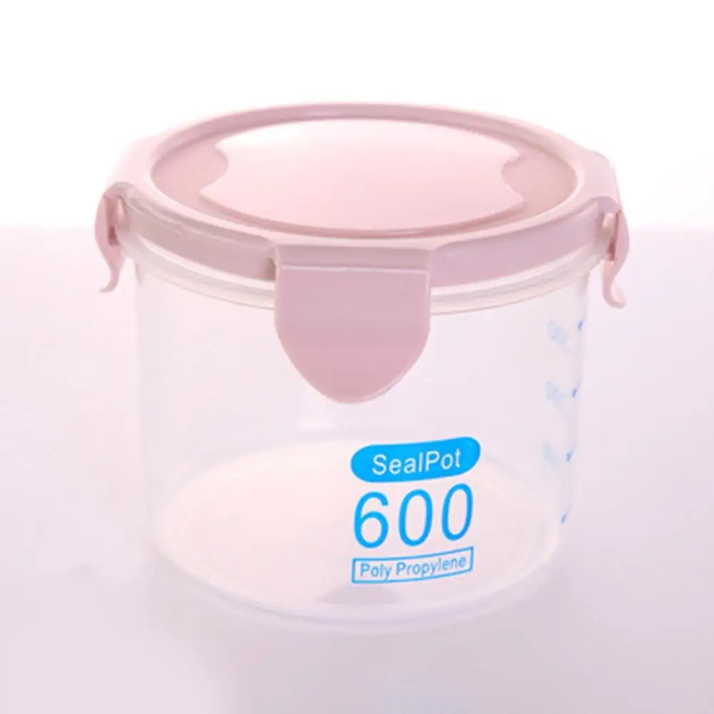 Round transparent sealed can Glass Jar Sealed Cans Kitchen Food Storage Bottle | Дом и сад