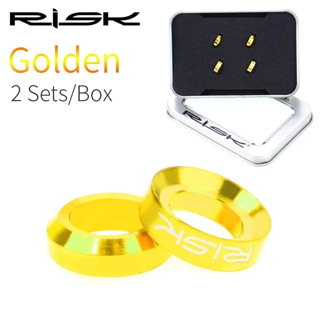 Golden RISK шоссейный велосипед, титановая вогнутая и выпуклая шайба M6x5.2mm, велосипедная Дисковая тормозная гидравлическая тормозная прокладка, РЕГУЛИРОВОЧНЫЙ БОЛТ - Цвет: Golden