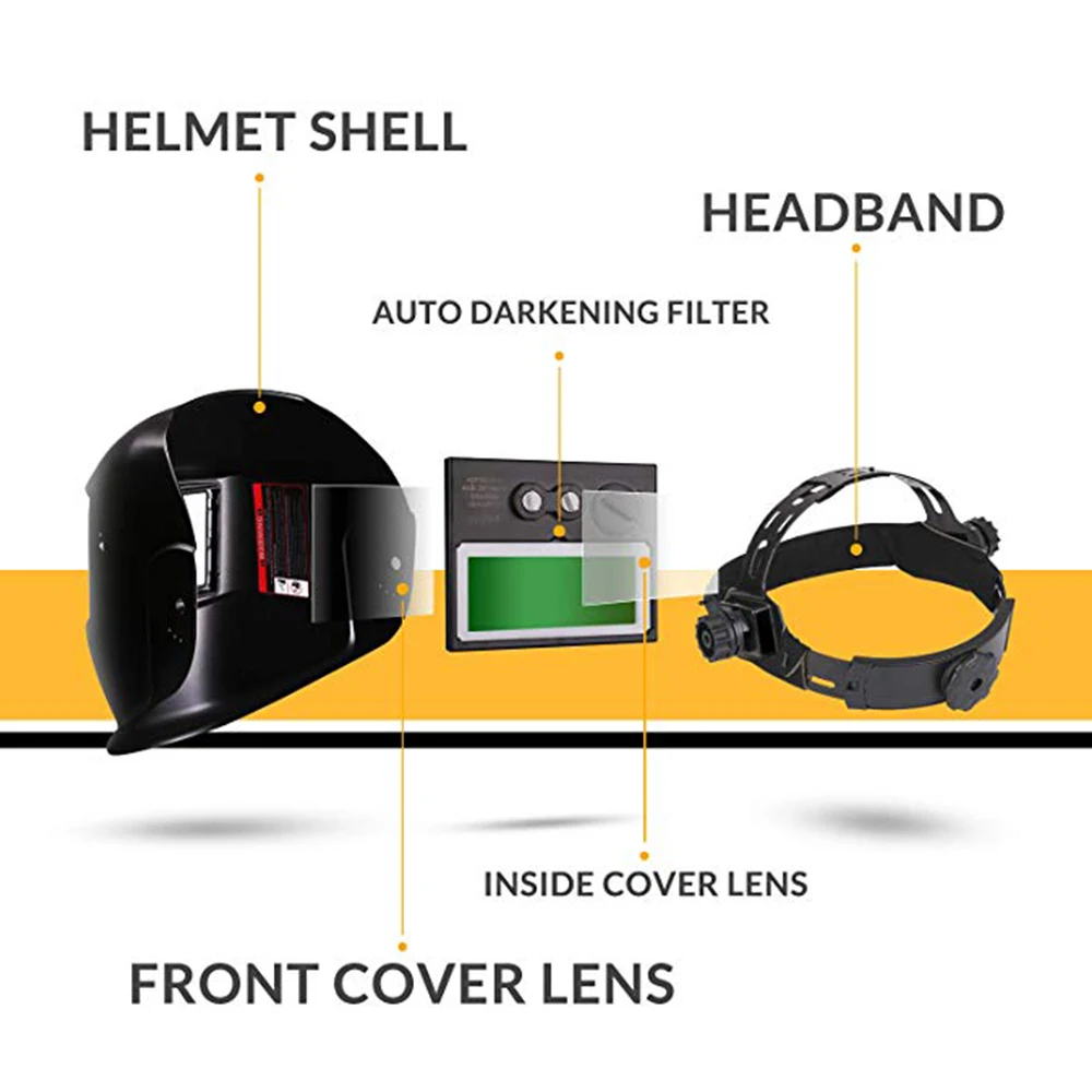 Black Auto Darkening Solar Welding Helmet Welder Lens Grinding Mask New Protecter Welding Masks for TIG MIG MMA High Quality Black Auto Darkening Solar Welding Helmet Welder Lens Grinding Mask New Protecter Welding Masks for TIG MIG MMA High Quality