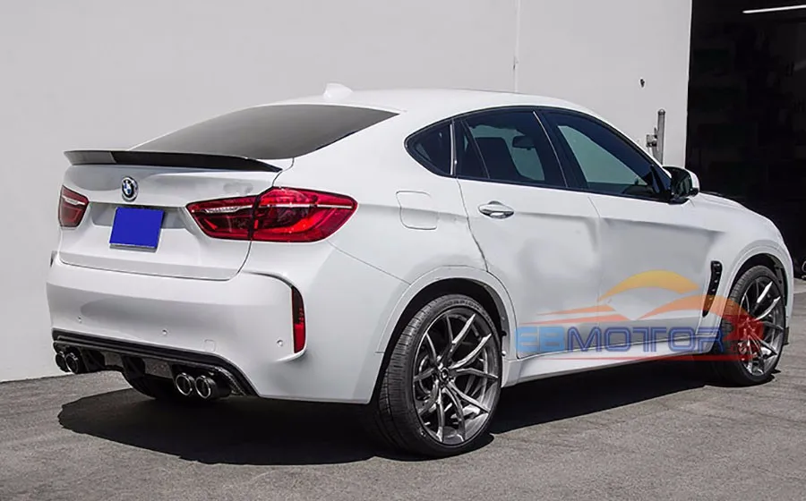 ebmotor-com Real Carbon Fiber Trunk Boot Lip Spoiler For BMW F16 X6 2015UP B407 2_6922