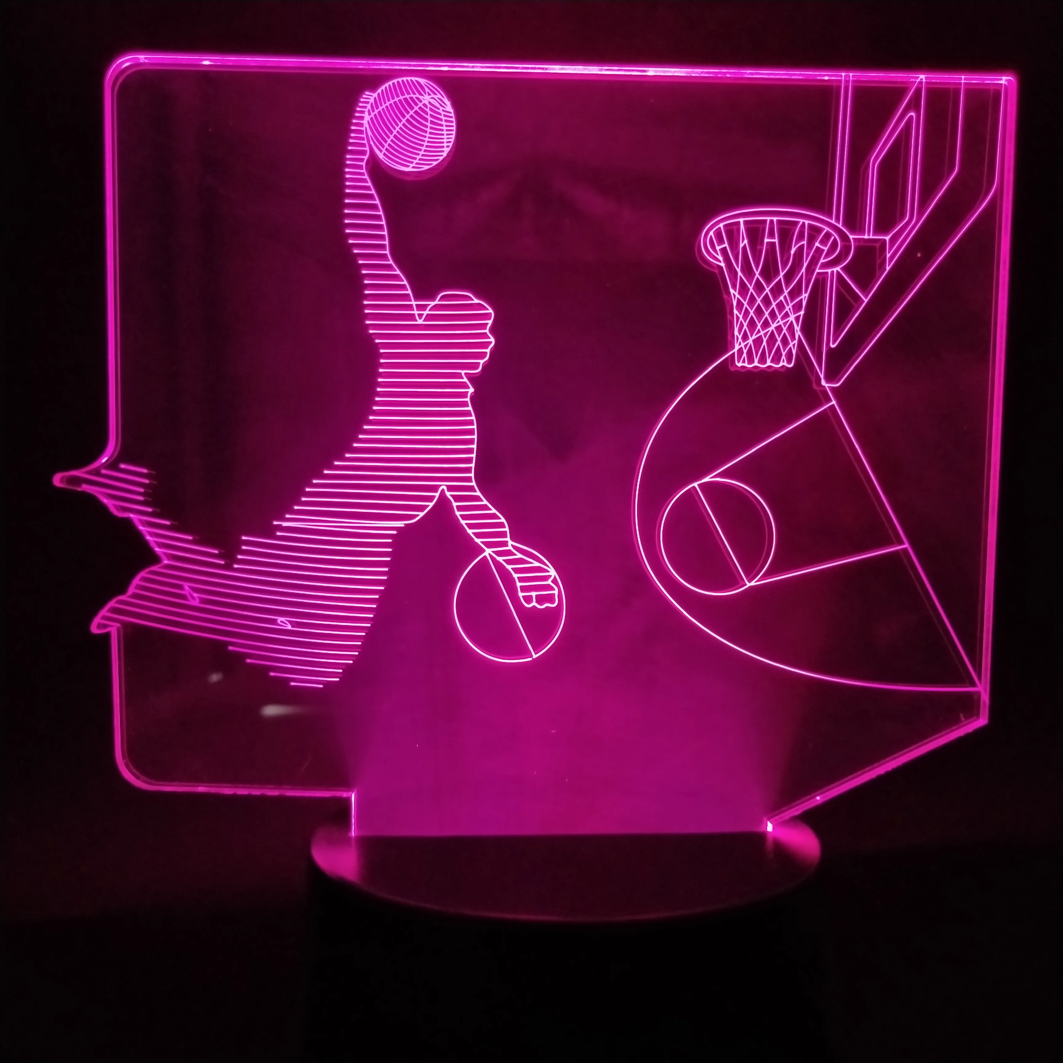 3D лампа Dunk Баскетбол лучший подарок для мальчиков яркая база Быстрая Питание от батареи для офиса Декор светодиодный Ночник светильник