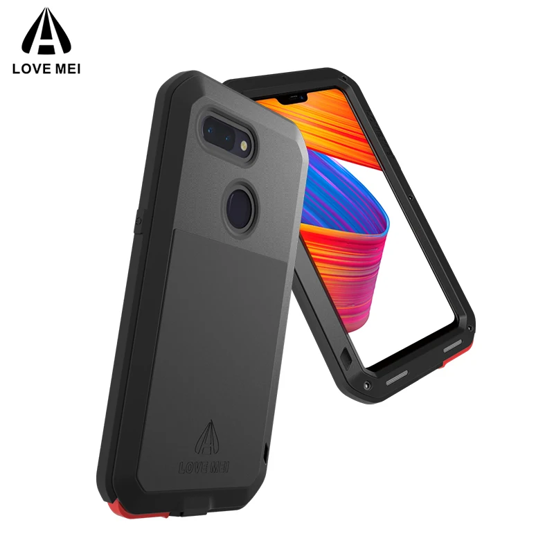 Original LOVE MEI Case For OPPO R15 Dream Mirror Edition(6.28 inch) Shockproof Full Body Protect Armor+ Gorilla Glass Screen