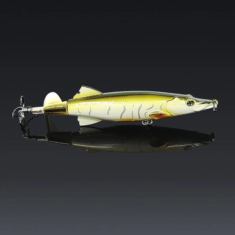 TUYA плавающая наживка Whopper Plopper, рыболовная приманка, вращающийся хвост Воблер для мелкой рыбы, искусственная жесткая наживка, водная приманка-карандаш - Цвет: YH161-5