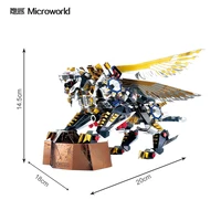 Microworld 3D Models Flying Tiger model DIY laser cutting Jigsaw puzzle fighter model 3D metal Puzzle kids Toys for adult gifts 2