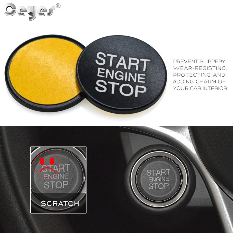 Car Sticker Covers Ceyes Car Styling Start Stop Engine Button Ring Cover Stickers For Alfa Romeo Mito 159 147 156 Giulietta Stelvio 166 Accessories