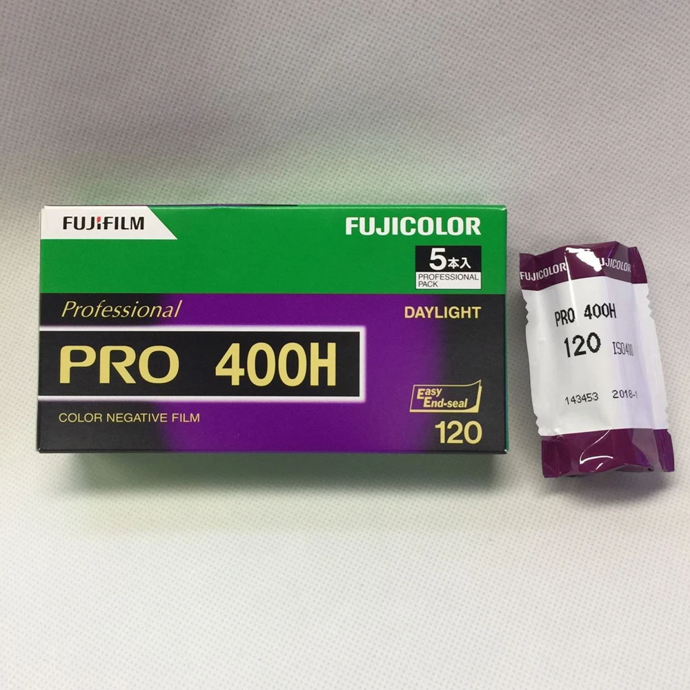 5 рулонов Fujifilm Professional PRO 400H 120 цветная отрицательная пленка 12/