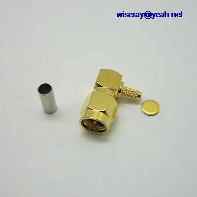DHL/EMS 200 шт. медь RF-SMA с разъемом «папа» прямоугольный обжимной RG174 RG316 LMR100 RF Connector-A7