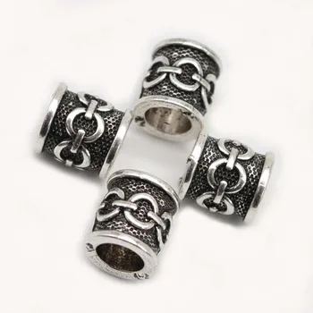

5pcs Viking Celtic Runes Charms Hair Braid beard Dreadlock Bead Hair Rune Beads For Jewelry Making Ring for DIY Findings