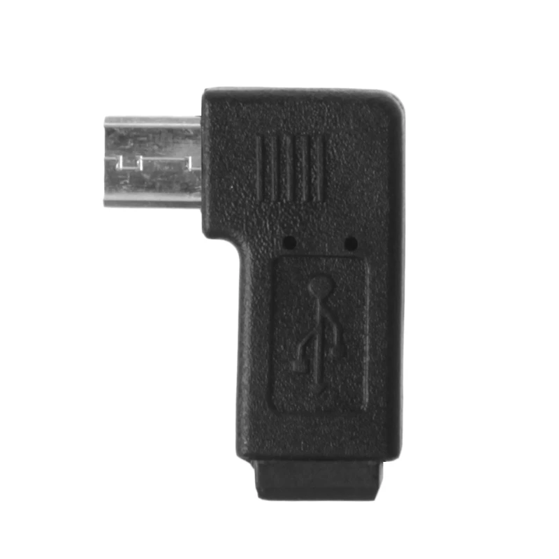90 градусов левый и правый угловой мини USB 5-контактный разъем для Micro USB Мужской адаптер для синхронизации данных - Цвет: Left Angled