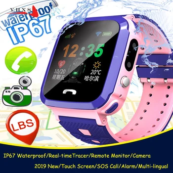 

IP67 Waterproof Smart Safe Accurate Tracker Location SOS Call Remote Monitor Flashlight Phone Watch Wristwatch for Kids Student
