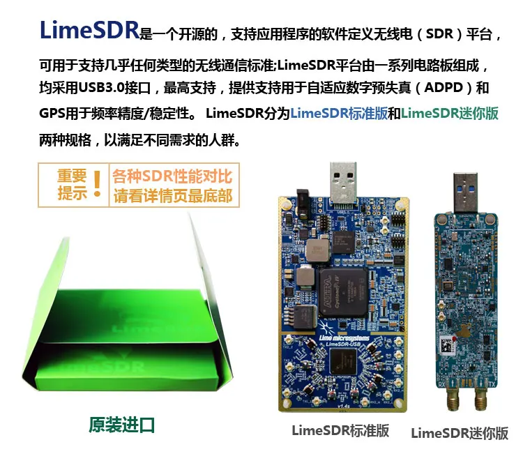 LimeSDR USB Программное обеспечение радио макетная плата SDR макетная плата