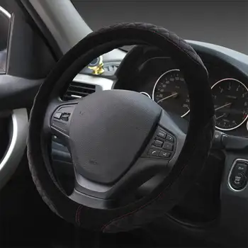 

New Plush D-Shaped Round Car Steering Wheel Cover Winter Short Velvet Crystal Velvet Guide Wet Resistance Stylish Personality