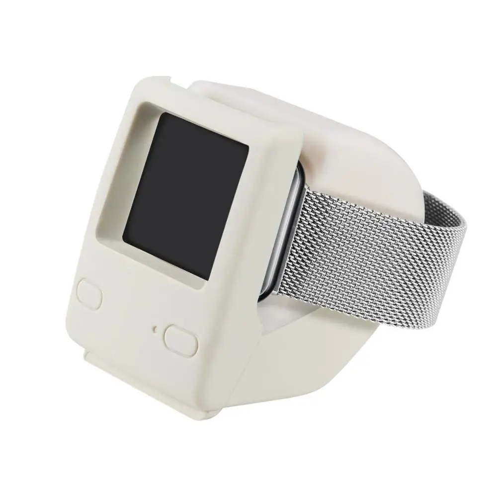 Vintage white URVOI подставка для apple watch 4 3 2 1 держатель watchOS 5 тумбочка режим ремонт Хранитель PC домашняя зарядная док-станция для Macintosh дизайн - Цвет: Vintage white