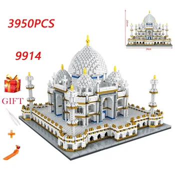 

Diamond Mini Building Bricks City Architecture Land marks Taj Mahal Palace 3D Model Children's Educational Toy
