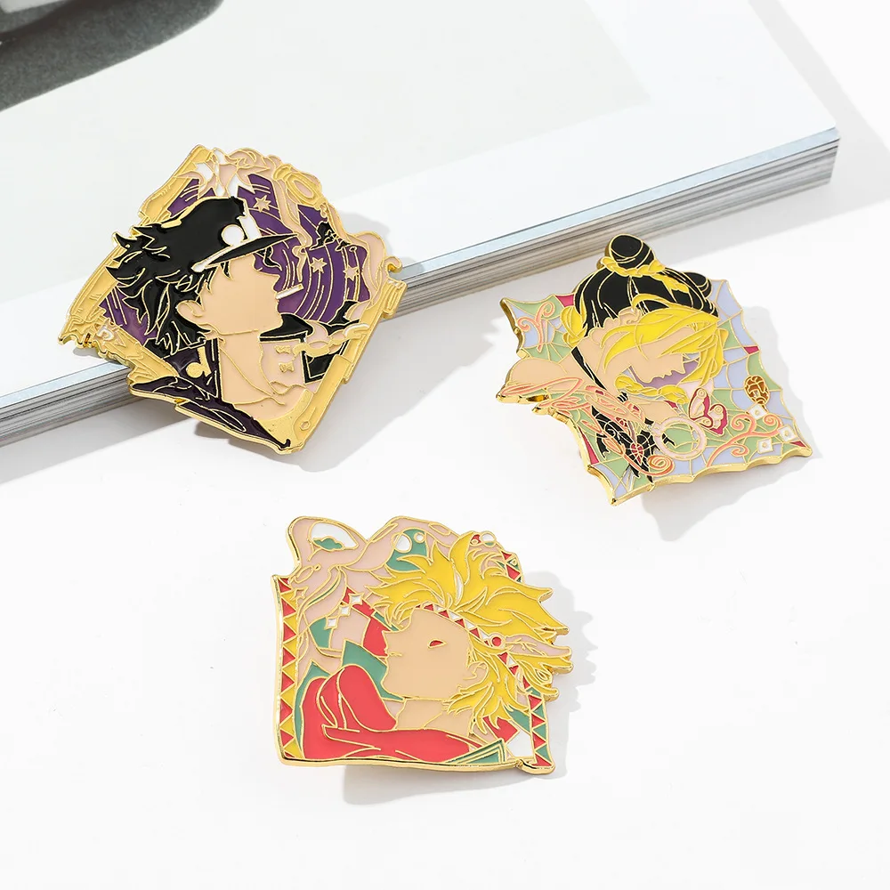 JOJO Stone Ocean Модная креативная металлическая брошь для одежды рюкзак школьный