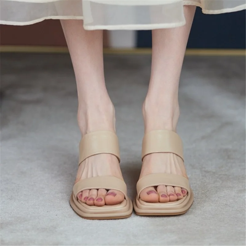 

Fashion Wedges Slides for Women Summer 2022 New Korean Women Slippers Med (3cm-5cm) Zapatos De Mujer Outside Slippers Woman